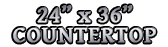 24inx36in Countertop Open Shield