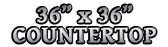36inx36in Countertop Open Shield